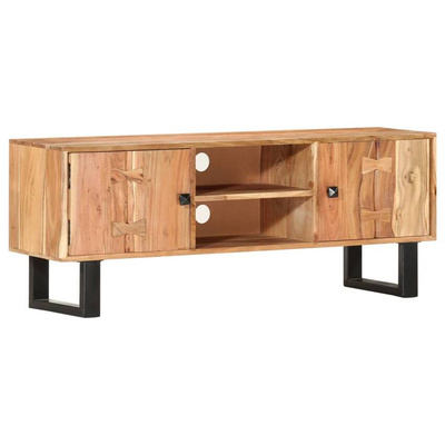 vidaXL Szafka pod TV, 118x30x45 cm, lite drewno akacjowe