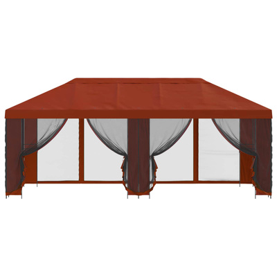 Altana z bokami 6 x 3 m terakota Poliester i Stal 190