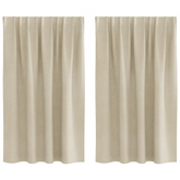 Zasłony zaciemniające 2 pcs Kremowy 140 x 140 cm Aksamit