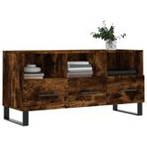 vidaXL Szafka pod TV, przydymiony dąb, 102x36x50 cm