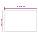 vidaXL Lustro łazienkowe z LED, 60x90 cm