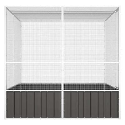 Woliera, antracytowa, 213,5x217,5x211,5 cm, galwanizowana stal