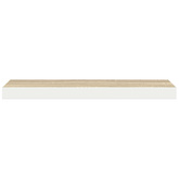 vidaXL Półki ścienne, 2 szt., dębowo-białe, 60x23,5x3,8 cm, MDF
