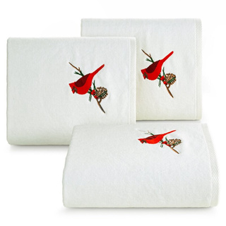 RĘCZNIK ŚWIATECZNY PINO 70 X 140 CM BIAŁY