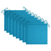 vidaXL Składane krzesła ogrodowe z poduszkami, 8 szt., drewno tekowe