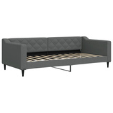Sofa z funkcją spania, ciemnoszara, 90x200 cm, obita tkaniną