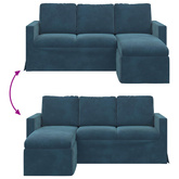 Sofa Niebieski 178 x 134 x 80 cm Aksamit