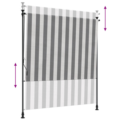 Zewnętrzna Roleta Rolkowa Antracytowy i biały 150 x 270 cm