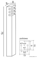 Lampa ogrodowa stojąca RADO 1 AL