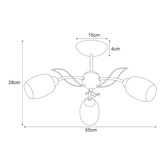 Lampa sufitowa K-JSL-6093/3 CHR z serii XENA