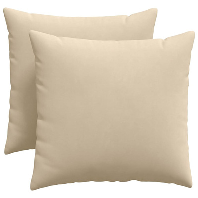 Poduszki na sofę 2 pcs Kremowy 50 x 50 cm tkanina