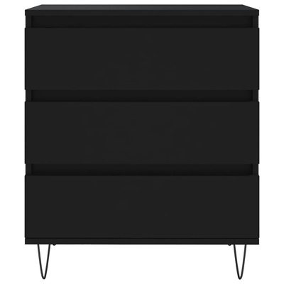 vidaXL Komoda, czarna, 60x35x70 cm, materiał drewnopochodny