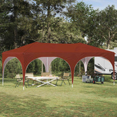 Namiot imprezowy rozkładany 575 x 288 x 245 cm terakota