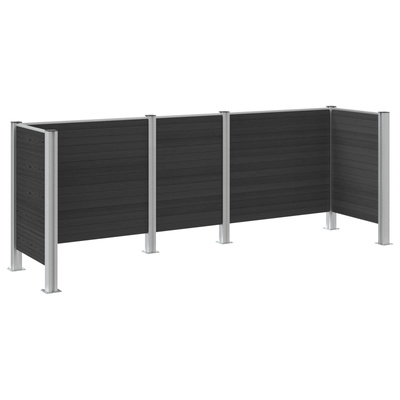 Ogrodzenie na Kosz na Śmieci Szary 315 x 85 x 115 cm