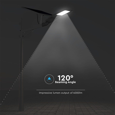 50W Lampa uliczna solarna / Barwa:6000K / Obudowa: Srebrna