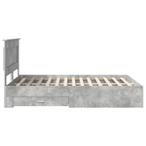Ramka łóżka Betonowy szary 150 x 200 cm Drewno inżynieryjne