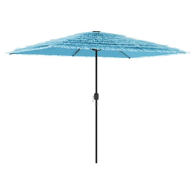 Parasol ogrodowy na stalowym słupku, niebieski, 300x200x250 cm