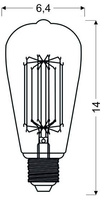 Żarówka dekoracyjna Edison E27 60W z przezroczystym szkłem