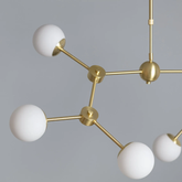Lampa Sufitowa Złota Kule Mleczne Abruzzo Ricardo 6xE27