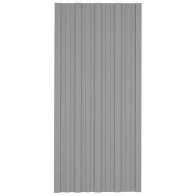 Panel dachowy 36 pcs Szary 100 x 45 cm Stal galwanizowana