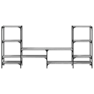 vidaXL Szafka pod TV, szary dąb sonoma, 206,5x28,5x95 cm