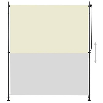 vidaXL Roleta zewnętrzna, 200x270 cm, kremowa