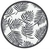 vidaXL Dywan na zewnątrz, biało-czarny, ?120 cm, PP model standard