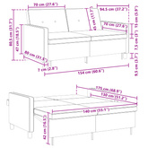 Rozkładana sofa jasnoszary 154 x 94,5 x 80,5 cm