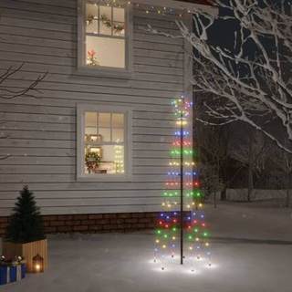 vidaXL Choinka z kołkiem gruntowym, 108 kolorowych LED, 180 cm