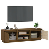 vidaXL Szafka pod TV, miodowy brąz, 140x35x40 cm, lite drewno sosnowe