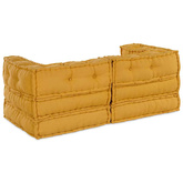 Modularna jednostka sofy 2 pcs żółty 140 x 70 x 56 cm tkanina