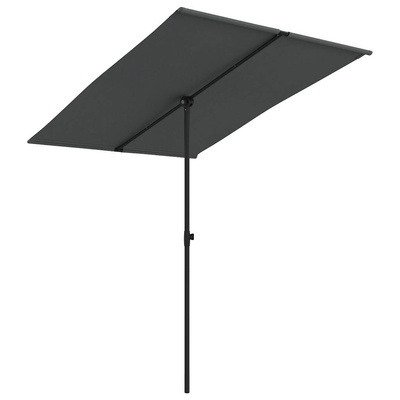 Parasol ogrodowy na aluminiowym słupku, 2x1,5 m, antracytowy