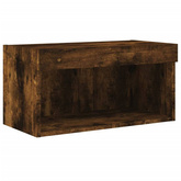 vidaXL Szafka pod TV, z LED, kolor przydymiony dąb, 60x30x30 cm