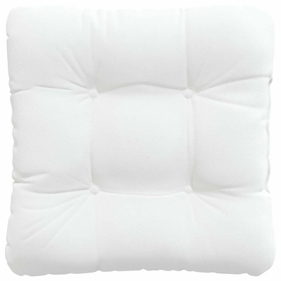 Poduszki na siedziska 4 pcs Biały 40 x 40 x 12 cm tkanina
