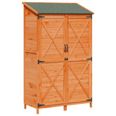 Shed ogrodowy brązowy 106 x 56 x 176,5 cm Drewno Świerkowe
