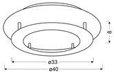 Lampa sufitowa plafon srebrny 40cm LED Merle 98-66176