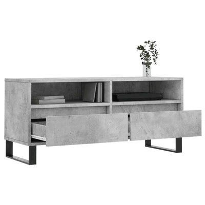 vidaXL Szafka pod TV, szarość betonu, 100x34,5x44,5 cm model standard
