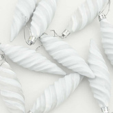 Świąteczna kula w spiralnym kształcie 40 pcs Biały