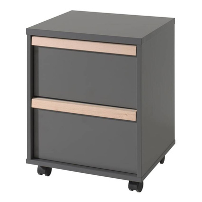 Vipack Szafka pod biurko London z 2 szufladami, drewno, antracytowy