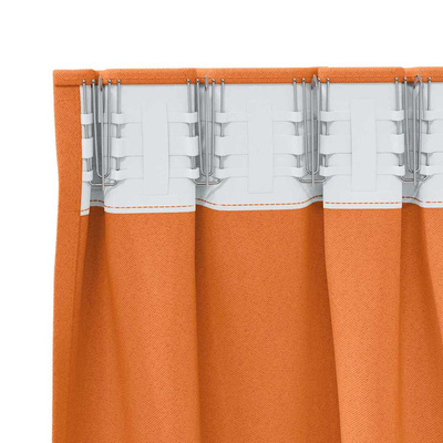 Firany blackout z kółkami 2 pcs Pomarańczowy 175 x 140 cm