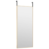 vidaXL Lustro na drzwi, złote, 40x100 cm, szkło i aluminium