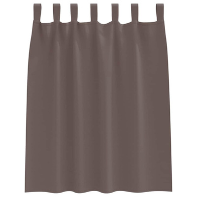 Firany blackout z kółkami 2 pcs Ciemny brąz 140 x 140 cm