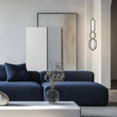 Lampa wisząca druciana PUMA z podłużnym kloszem 14 x 71 cm – designerskie oświetlenie salonu LED 3000K