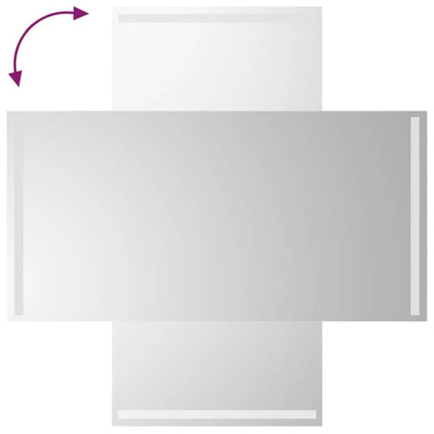 vidaXL Lustro łazienkowe z LED, 50x100 cm