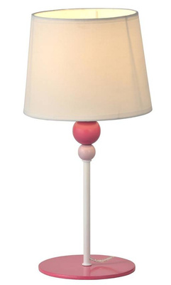 Lampka nocna Bebe biała różowa dziecięca klasyczna E27