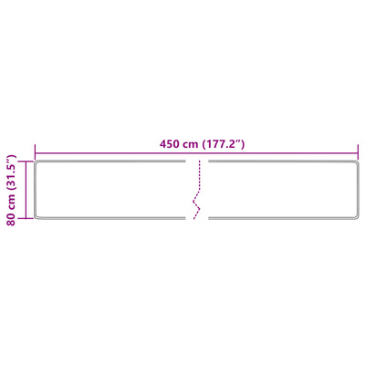 Chodnik dywanowy MARSA Kremowy 80 x 450 cm Poliester i PVC