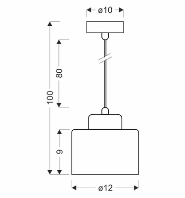 Lampa wisząca sufitowa czarna/chrom Wama 31-00460
