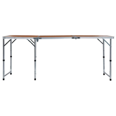 vidaXL Składany stolik turystyczny, aluminiowy, 180 x 60 cm