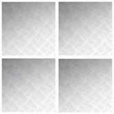 Stopień Kwadrat 4 pcs Srebrny 50 x 50 cm Aluminium