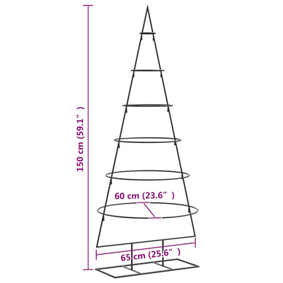 | Metalowa choinka świąteczna | 150 cm Stal Malowana Proszkowo